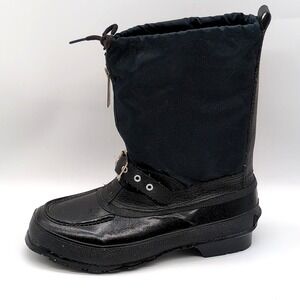 Trax Shoes Mens Black 8 Waterproof Winter Boots Wool Lined Steel Shank Zip 68898